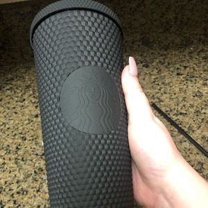 RARE Starbucks matte black studded cup